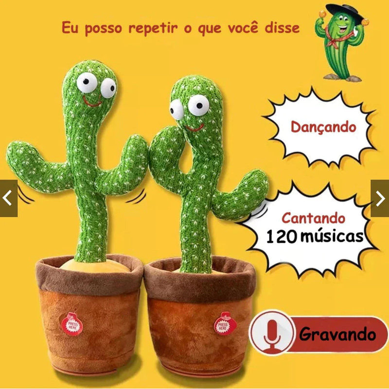 Cacto Dançante Falante Interativo - Imita Músicas, Repete Falas  Brinquedo para Bebês e Crianças