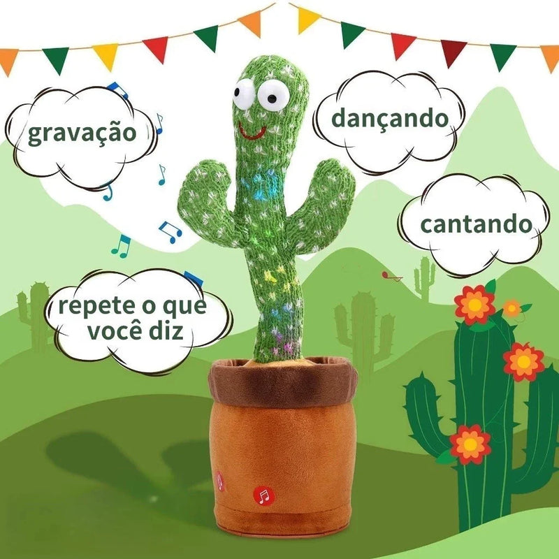 Cacto Dançante Falante Interativo - Imita Músicas, Repete Falas  Brinquedo para Bebês e Crianças